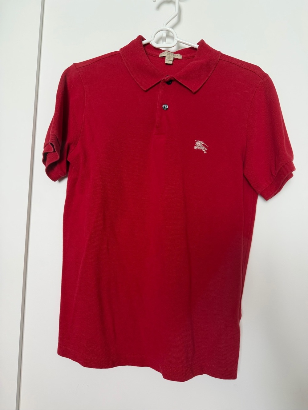 Burberry Brit Red Polo Shirt with Signature Knight Logo